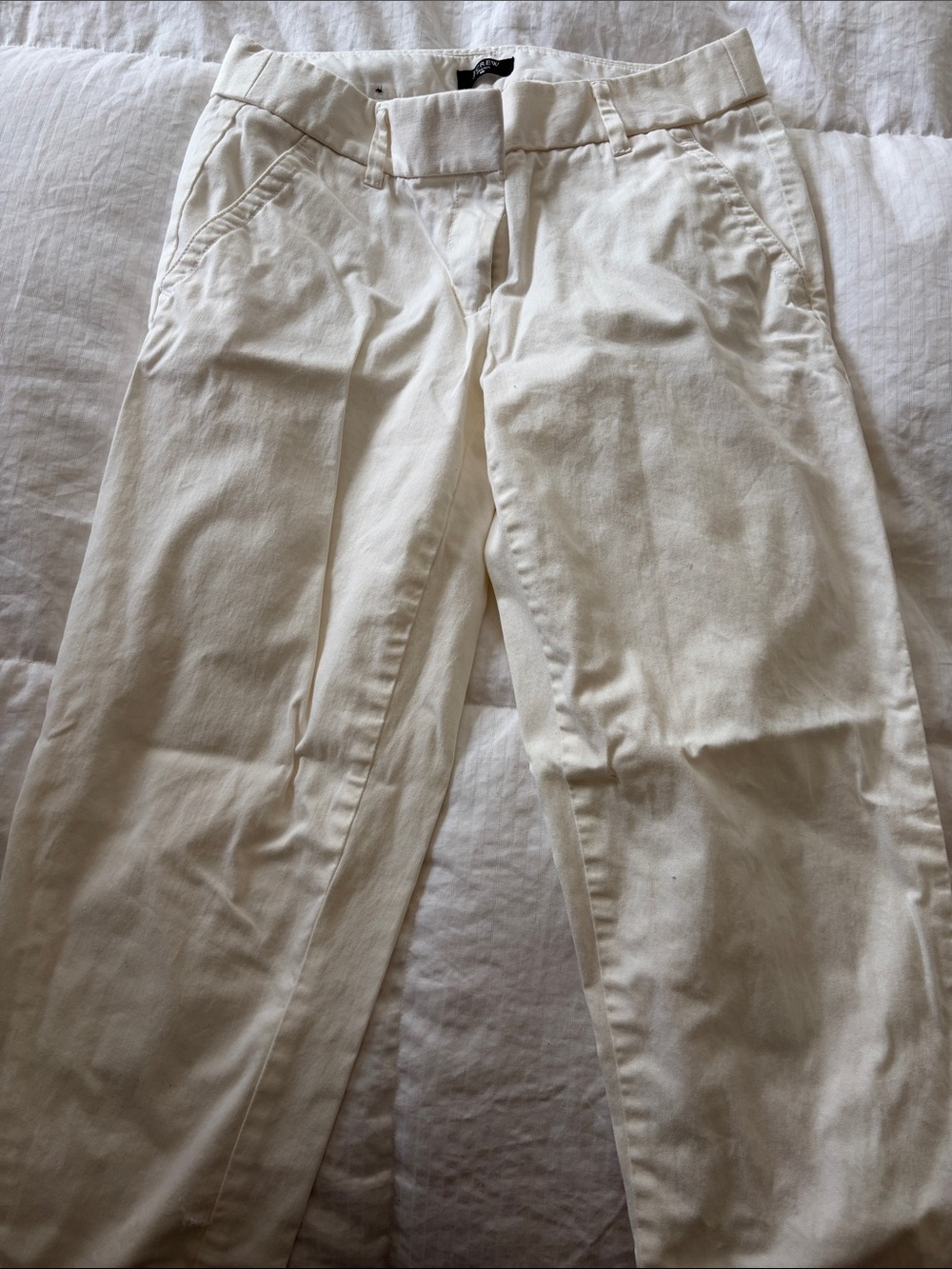 J. Crew Straight-Leg Cream Jeans
